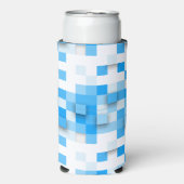 SlipperyJoeの正方形のアートワークモダンモザイク3- スリム缶クーラー (Seltzer正面)