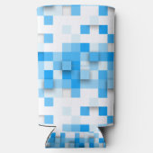 SlipperyJoeの正方形のアートワークモダンモザイク3- スリム缶クーラー (裏面)