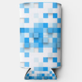 SlipperyJoeの正方形のアートワークモダンモザイク3- スリム缶クーラー (正面)