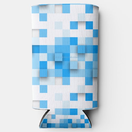 SlipperyJoeの正方形のアートワークモダンモザイク3- スリム缶クーラー (正面)