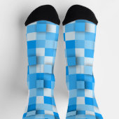 SlipperyJoeの正方形のアートワークモダンモザイク3- ソックス (上部)