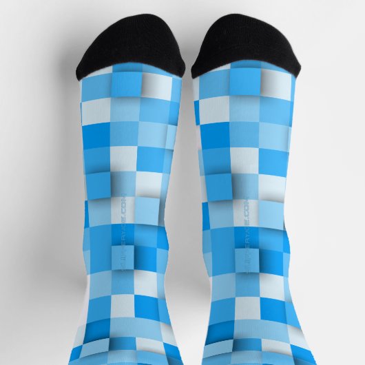 SlipperyJoeの正方形のアートワークモダンモザイク3- ソックス (上部)