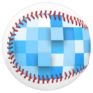 SlipperyJoeの正方形のアートワークモダンモザイク3- ソフトボール