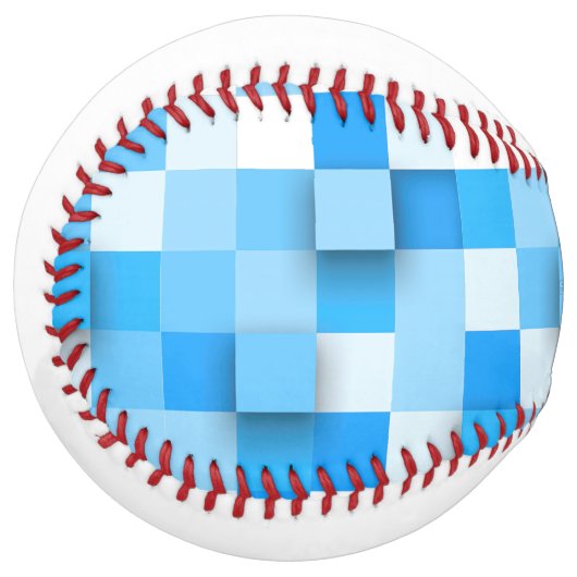 SlipperyJoeの正方形のアートワークモダンモザイク3- ソフトボール (正面左)