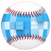 SlipperyJoeの正方形のアートワークモダンモザイク3- ソフトボール (正面)