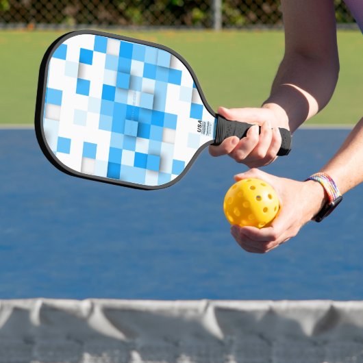 SlipperyJoeの正方形のアートワークモダンモザイク3- ピックルボールラケット (インサイチュ)