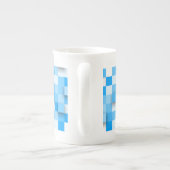 SlipperyJoeの正方形のアートワークモダンモザイク3- ボーンチャイナマグカップ (裏面)