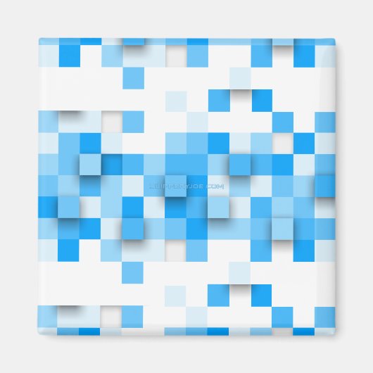 SlipperyJoeの正方形のアートワークモダンモザイク3- マグネット (正面)