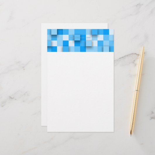 SlipperyJoeの正方形のアートワークモダンモザイク3- 便箋 (正面/裏面インサイチュ)