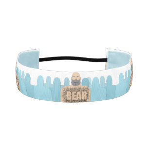 SlipperyJoeの毛むくじゃらの体クマ体男unshaven ca アスレチックヘッドバンド