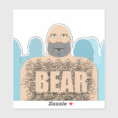 SlipperyJoeの毛むくじゃらの体クマ体男unshaven ca シール (シート)