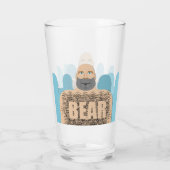 SlipperyJoeの毛むくじゃらの体クマ体男unshaven ca タンブラーグラス (裏面)