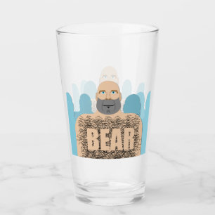 SlipperyJoeの毛むくじゃらの体クマ体男unshaven ca タンブラーグラス