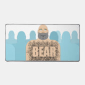 SlipperyJoeの毛むくじゃらの体クマ体男unshaven ca デスクマット (正面)