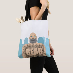 SlipperyJoeの毛むくじゃらの体クマ体男unshaven ca トートバッグ