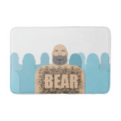 SlipperyJoeの毛むくじゃらの体クマ体男unshaven ca バスマット (正面)