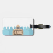 SlipperyJoeの毛むくじゃらの体クマ体男unshaven ca ラゲッジタグ (裏面横)
