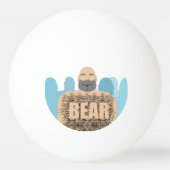 SlipperyJoeの毛むくじゃらの体クマ体男unshaven ca 卓球ボール (裏面)