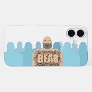 SlipperyJoeの毛むくじゃらの体クマ体男unshaven ca iPhone 16 Plusケース