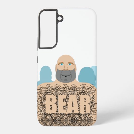 SlipperyJoeの毛むくじゃらの体クマ体男unshaven ca Samsung Galaxyケース (裏面)