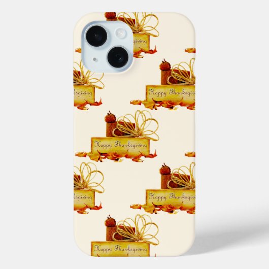 SlipperyJoeの温かなフェスティブな感謝祭の雰囲気のラスティック Case-Mate iPhoneケース (裏面)
