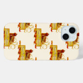 SlipperyJoeの温かなフェスティブな感謝祭の雰囲気のラスティック Case-Mate iPhoneケース (裏面 (横))