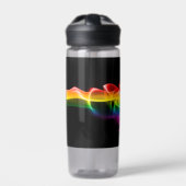 SlipperyJoeの煙の蒸気が虹の色をリップル ウォーターボトル (正面)