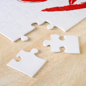 SlipperyJoeの熱いムッシーはっきりしたの鮮やかな赤い文字ブラシ ジグソーパズル (側面)