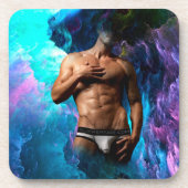 SlipperyJoeの男の下着芸術的のふくらみゲイpri コースター (正面)