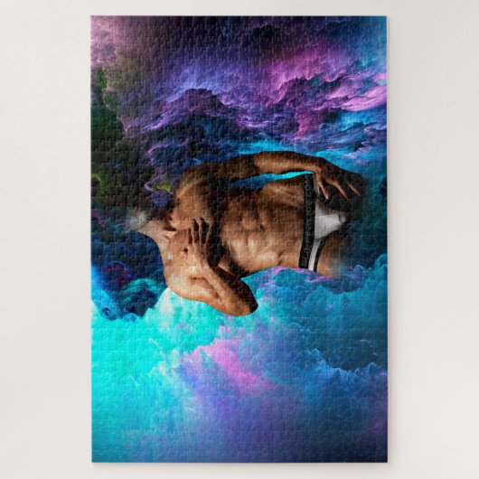 SlipperyJoeの男の下着芸術的のふくらみゲイpri ジグソーパズル (縦)