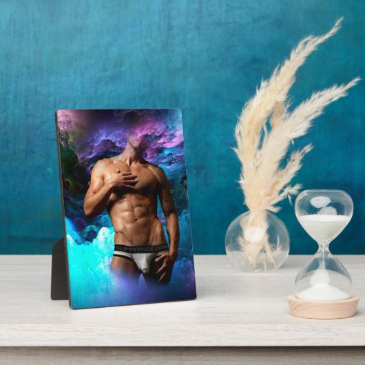 SlipperyJoeの男の下着芸術的のふくらみゲイpri フォトプラーク (側面)