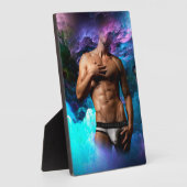 SlipperyJoeの男の下着芸術的のふくらみゲイpri フォトプラーク (側面)