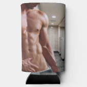 SlipperyJoeの男の6パックのシルクなしのセクシー6パック スリム缶クーラー (裏面)