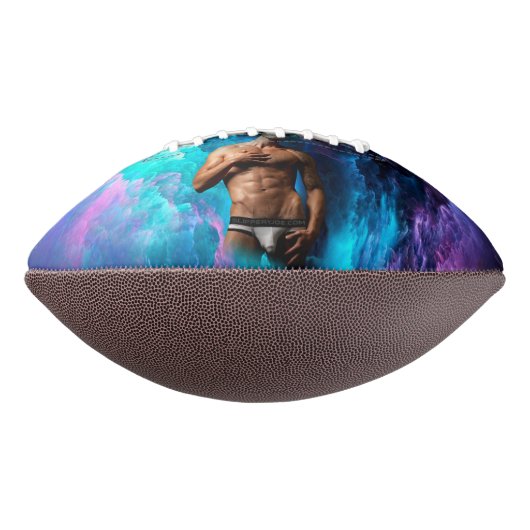 SlipperyJoeの男性の下着のふくらみ紫色の青いアバスト アメリカンフットボール (回転270)