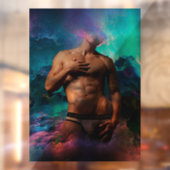 SlipperyJoeの男性の下着のふくらみ紫色の青いアバスト ウィンドウサイン (シート2)