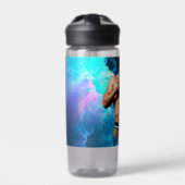 SlipperyJoeの男性の下着のふくらみ紫色の青いアバスト ウォーターボトル (正面)