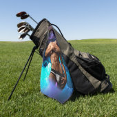 SlipperyJoeの男性の下着のふくらみ紫色の青いアバスト ゴルフタオル (グリーン)