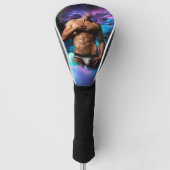 SlipperyJoeの男性の下着のふくらみ紫色の青いアバスト ゴルフヘッドカバー (正面)