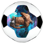 SlipperyJoeの男性の下着のふくらみ紫色の青いアバスト サッカーボール (回転)