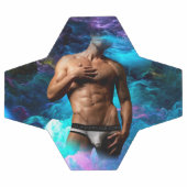 SlipperyJoeの男性の下着のふくらみ紫色の青いアバスト サッカーボール (フラット)