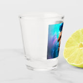 SlipperyJoeの男性の下着のふくらみ紫色の青いアバスト ショットグラス (左)