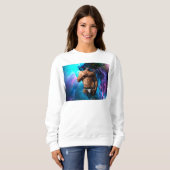 SlipperyJoeの男性の下着のふくらみ紫色の青いアバスト スウェットシャツ (正面フル)