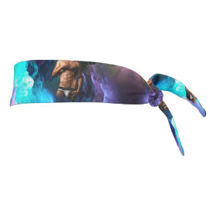 SlipperyJoeの男性の下着のふくらみ紫色の青いアバスト タイヘッドバンド