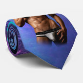 SlipperyJoeの男性の下着のふくらみ紫色の青いアバスト ネクタイ (ロール)