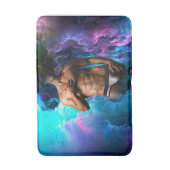 SlipperyJoeの男性の下着のふくらみ紫色の青いアバスト バスマット (正面縦)