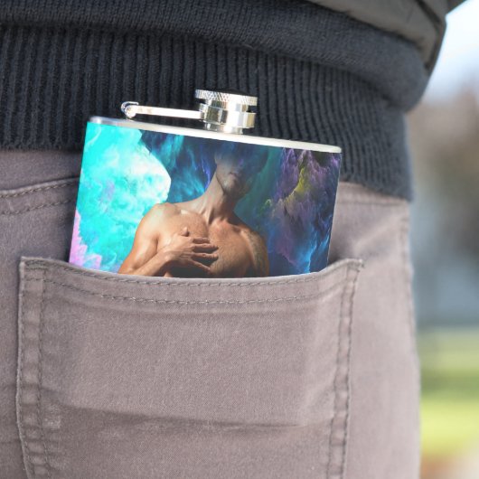 SlipperyJoeの男性の下着のふくらみ紫色の青いアバスト フラスク (インサイチュ)