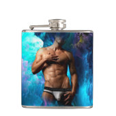 SlipperyJoeの男性の下着のふくらみ紫色の青いアバスト フラスク (正面)