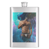 SlipperyJoeの男性の下着のふくらみ紫色の青いアバスト フラスク (正面)