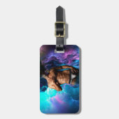 SlipperyJoeの男性の下着のふくらみ紫色の青いアバスト ラゲッジタグ (正面縦)