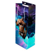 SlipperyJoeの男性の下着のふくらみ紫色の青いアバスト ワインギフトバッグ (正面アングル)